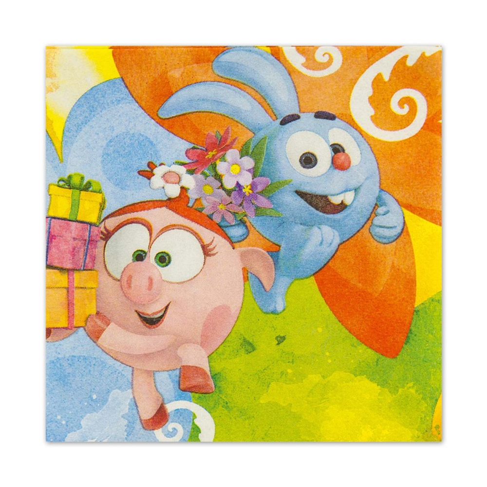 Салфетки "Смешарики" 16 шт 25 см