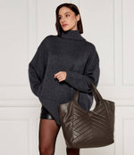 Кожаная сумка-шопер PUZZLE Pinko - коричневый(104536 A29Y)