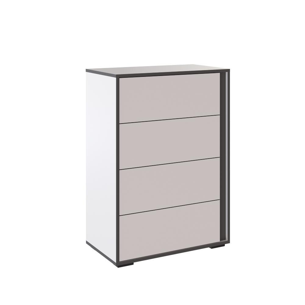 Комод Асцелла, Белый, Графит серый