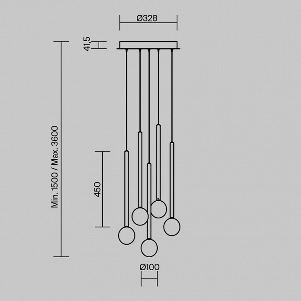 Подвесная люстра Maytoni Bubble dream MOD383PL-L16BBS3K