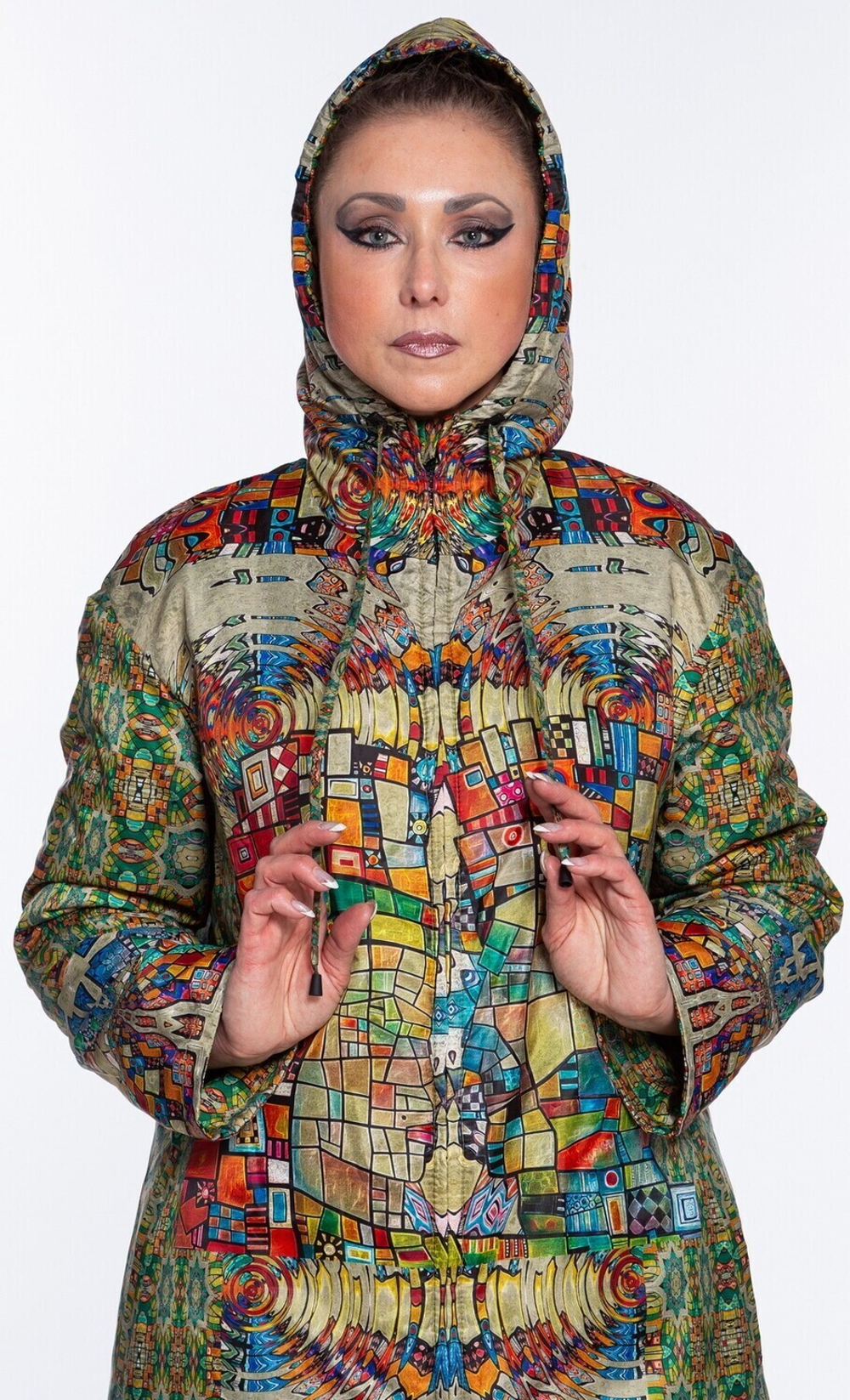 Пальто "Витраж", по мотивам живописи Тани МакКабе