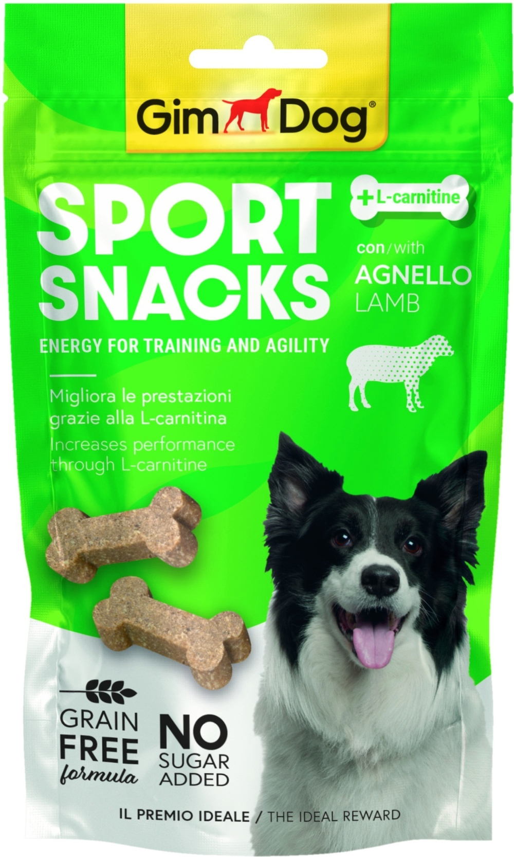 СНЕКИ С МЯСОМ ЯГНЕНКА, 60 гр.500126 GIMDOG SPORT SNACKS WITH LAMB\