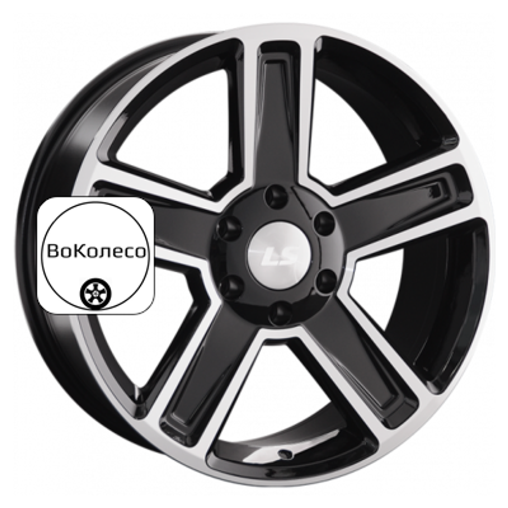 8,5x20/6x114,3 ET35 D67,1 1296 BKF (конус, Колпак+лого) LS