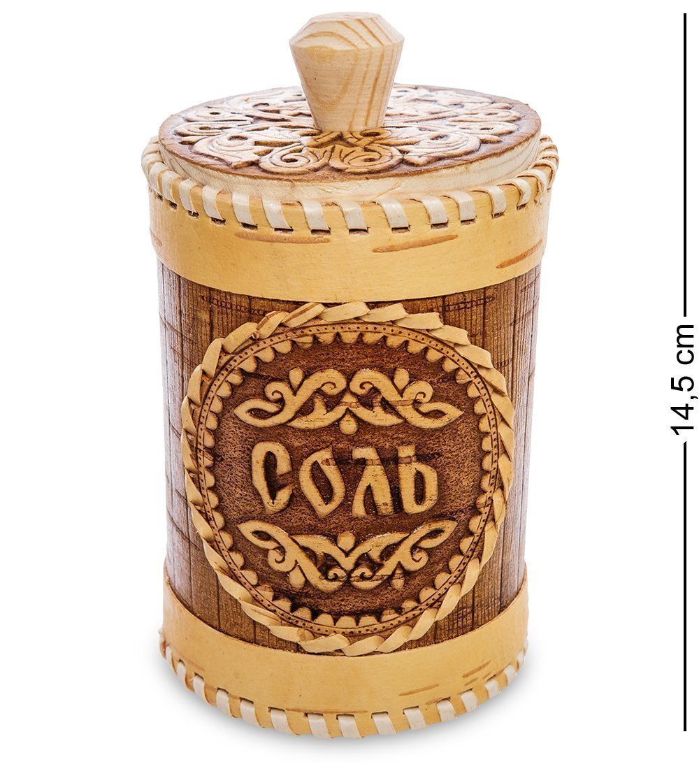 Народные промыслы BST-316/ 1 Туесок «Соль» ср. (береста)