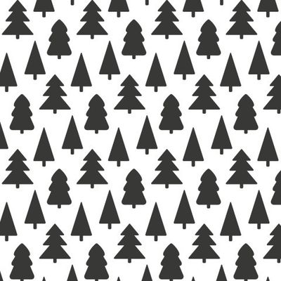 Buy fabric spruce tree black and white