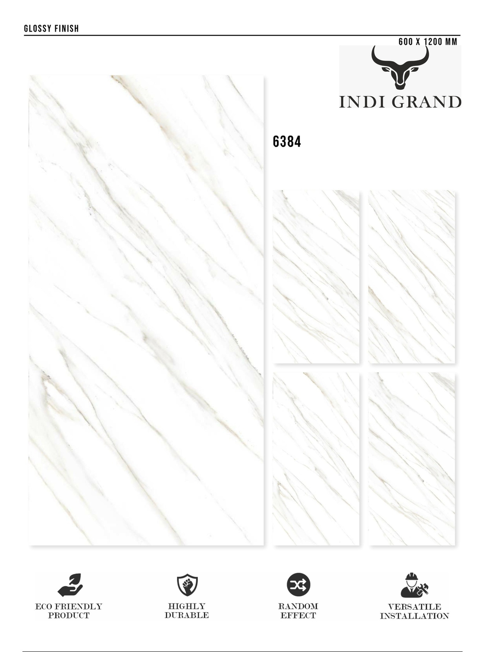 Керамогранит glossy №4 , 60х120, 6384
