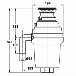Измельчитель пищевых отходов Zorg ZR-38 D
