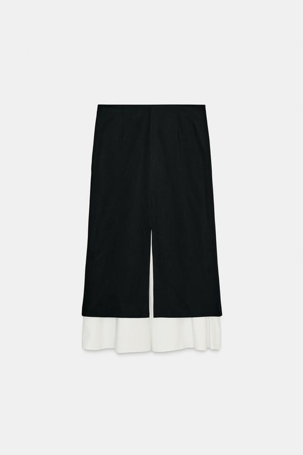 ZARA КОМБИНИРОВАННАЯ ЮБКА — ZW COLLECTION, ЧЕРНЫЙ/БЕЛЫЙ