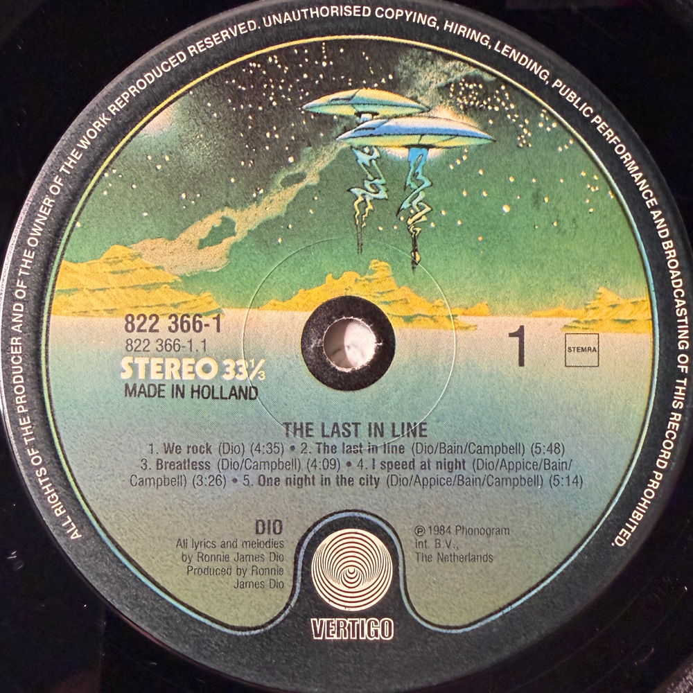 Виниловая пластинка Dio - The Last In Line LP
