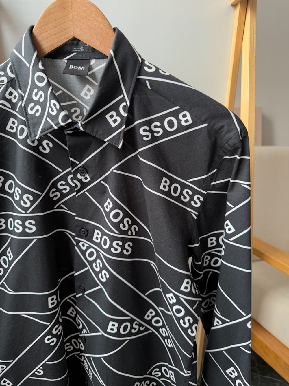 Хлопковая рубашка Boss, M