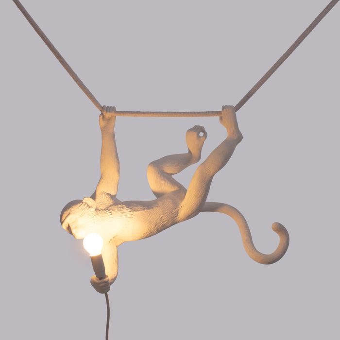Подвесной светильник Seletti The Monkey Lamp Swing White 14875