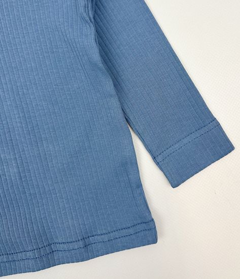 Лонгслив хлопковый, Синий