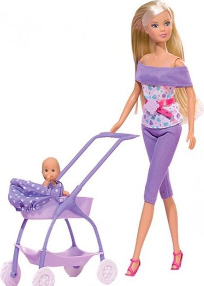 Kukla \ Кукла Şteffi körpə ilə 29 sm