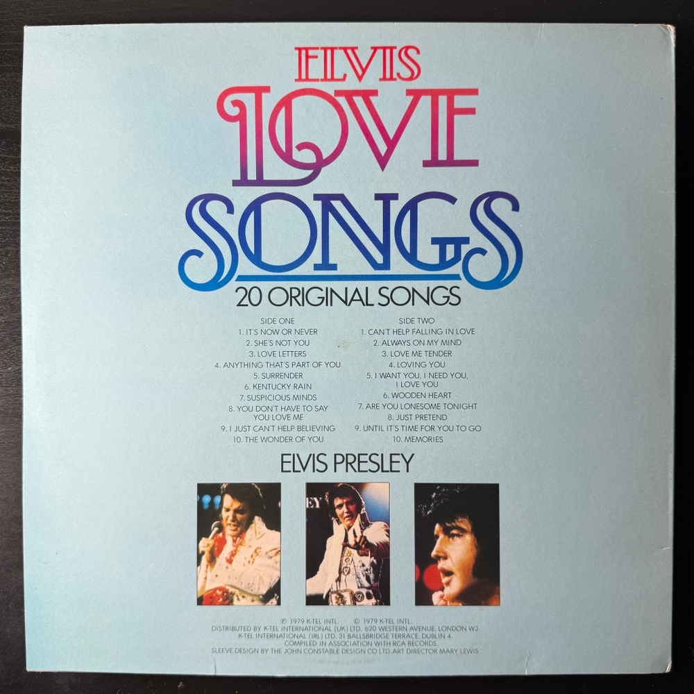 Elvis Presley ‎– Elvis Love Songs (Англия 1979г.)