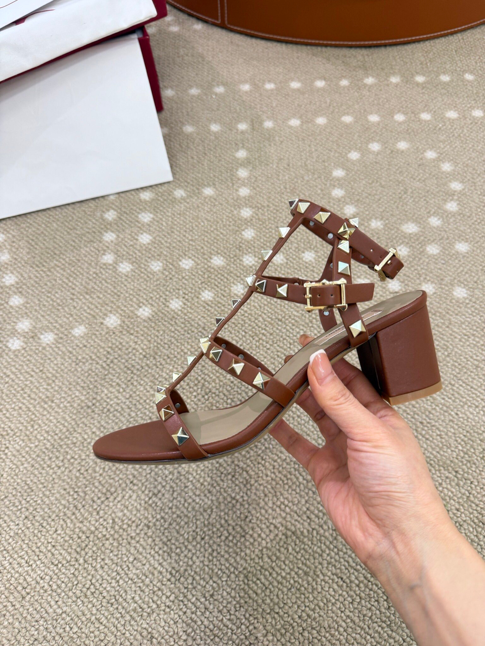 Valentino Rockstud Sandal 6 cm