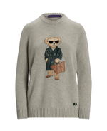 Кашемировый свитер с нашивкой Racing Green Trench Polo Bear от Ralph Lauren Collection