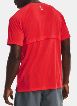 Мужская теннисная футболка Under Armour Men's Streaker Run Short Sleeve - красный