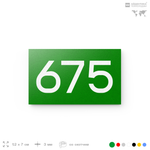 Номер на дверь 675, табличка на дверь для офиса, квартиры, кабинета, аудитории, склада, зеленая 120х70 мм, Айдентика Технолоджи