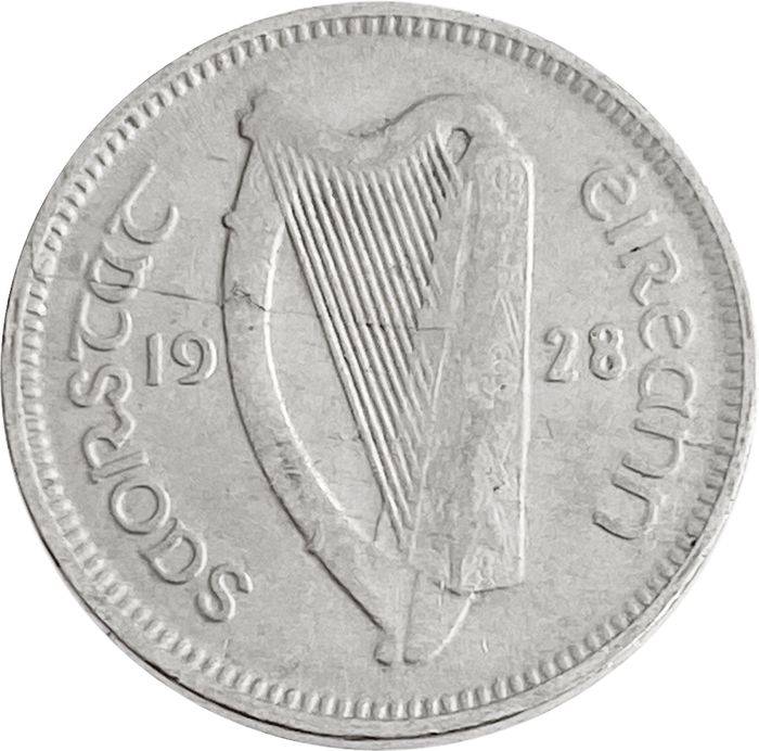 3 пенса 1928 Ирландия XF