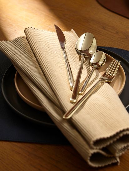 Набор столовых приборов pure, золотистые глянцевые, 16 пред.