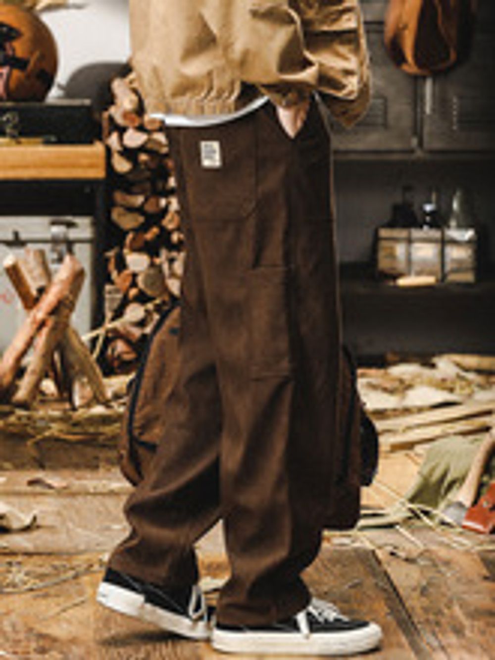 Американские вельветовые брюки для мужчин свободные мужские, брюки мужские весенние и осенние прямые брюки