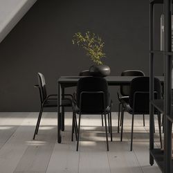 Стул Ror, Double Frame, велюр, черный /черный