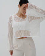 Джемпер-сетка укороченный