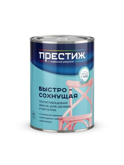 Эмаль акриловая Престиж, полуглянцевая, вишнёвая, 0,9 кг