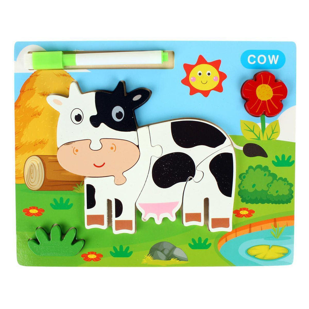 Развивающая игрушка деревянная Пазл, C-41809