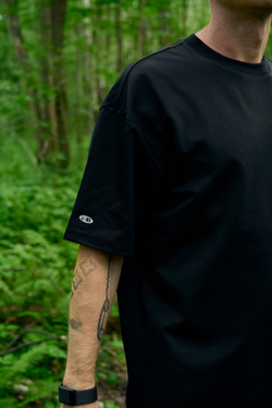 Футболка Nothomme Blue Coolmax Loose Solid Color T-shirt "Black"