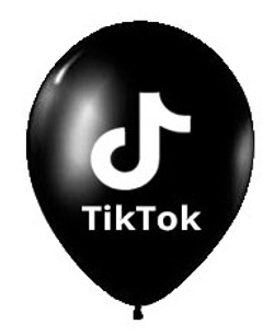 Чёрный шар "ТikTok" 35 см