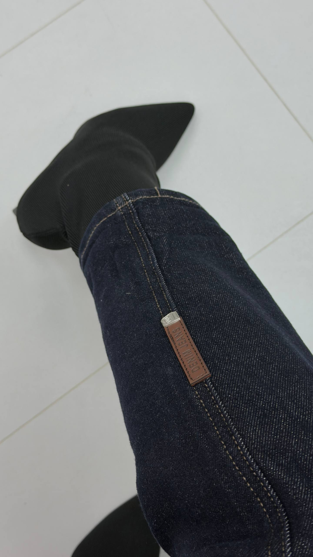 Брюки джинсовые жен.ские арт. 73616-1 цвет "тёмное-синие"