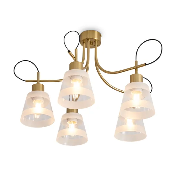 Люстра FR5522PL-05BS Карамель / Caramel E27x5 Freya fr5522pl-05bs