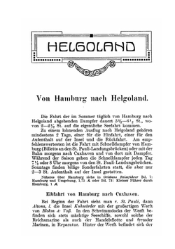 Die Insel Helgoland Praktischer Reiseführer. Zweiundzwanzigste Auflage neu bearbeitel von Schiller-Tietz | Grieben firm publishers