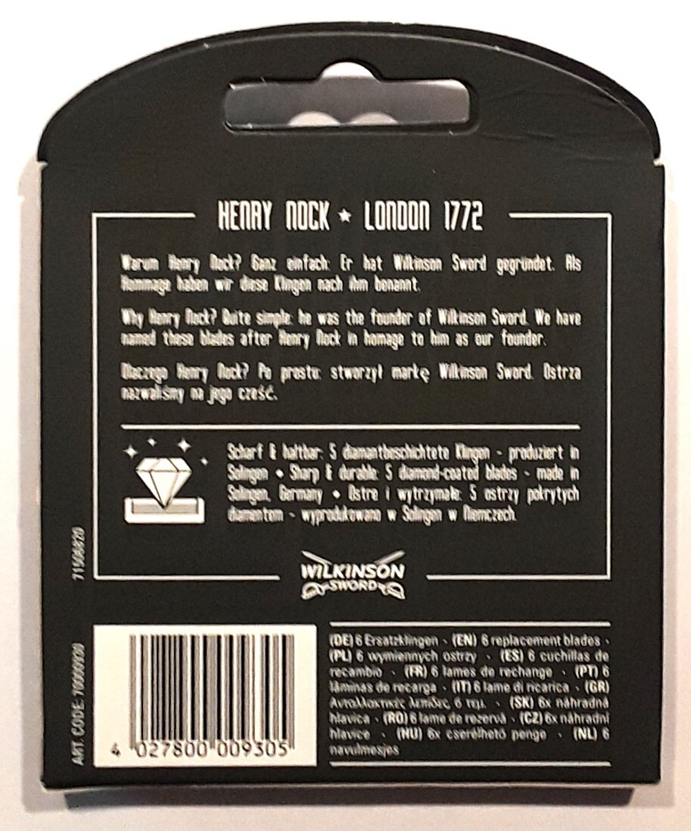 Wilkinson Sword кассеты Henry Nock Quattro 6шт