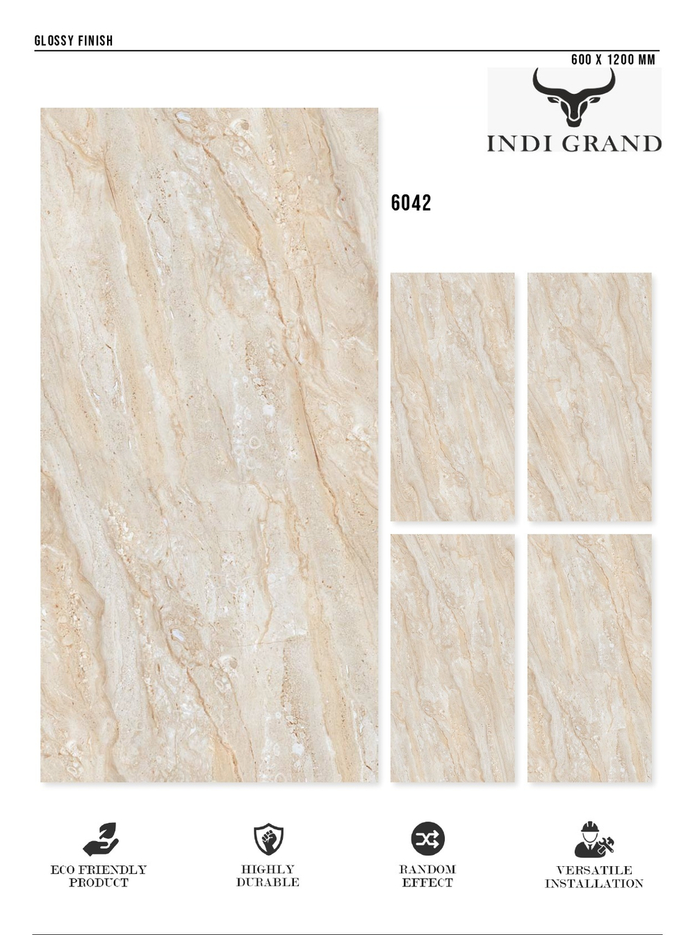 Керамогранит glossy №1 60х120, 6042