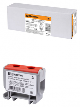 Клемма вводная силовая КВС 6-50 кв.мм. красная TDM SQ0833-0112