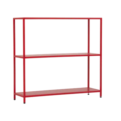 Стеллаж металлический 75х80х25, красный