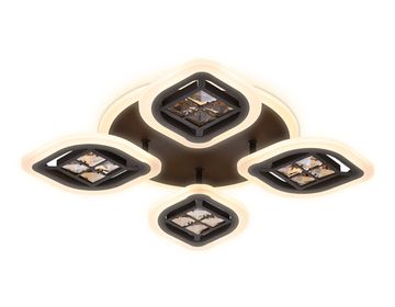 Потолочный светодиодный светильник FA281/4 CF/TI 69W кофейный/янтарный (ПДУ РАДИО 2.4G) Acrylic Ice Ambrella