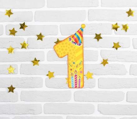 Набор гирлянда цифра 1 годик универсальная