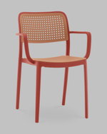 Стул Yona пластиковый с подлокотниками красный