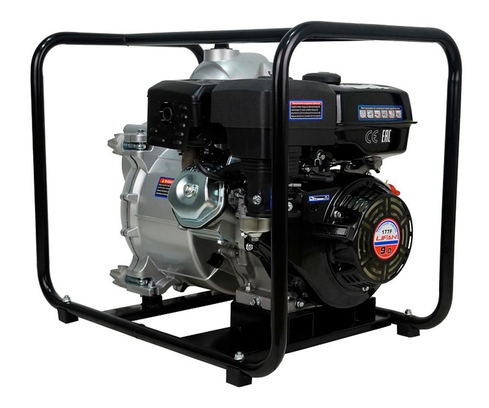Мотопомпа бензиновая Lifan 80SP - для грязной воды [80 мм | 72 м³/ч | 1200 л/мин]