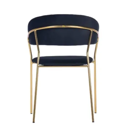 Стул Bradex Home Turin чёрный с золотыми ножками