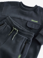 Лонгслив и джоггеры в комплекте для мальчика Next 609-514, Темно-серый