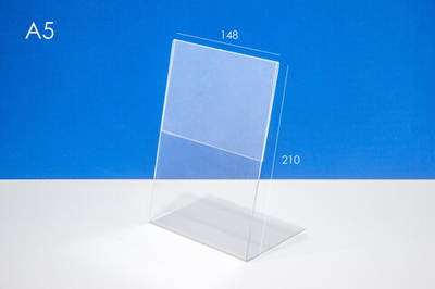 Менюхолдер тейбл тент А5 L-обр. верт. 1,5 мм ПЭТ