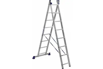 Лестница двухсекционная "АЛЮМЕТ" 8-и ступенчатая алюминиевая (5208)