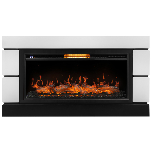 Каминокомплект: Очаг Royal Thermo Aurora RTFP/P-AR40LS, портал Moderno 42/40/36, белый