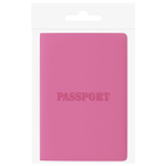 Обложка для паспорта мягкий полиуретан "PASSPORT" розовая STAFF (5 штук в упаковке)