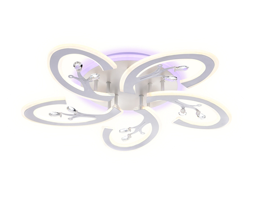 Потолочный светодиодный светильник с пультом FA512/5 WH белый 120W 610*580*80 (ПДУ РАДИО 2.4G)