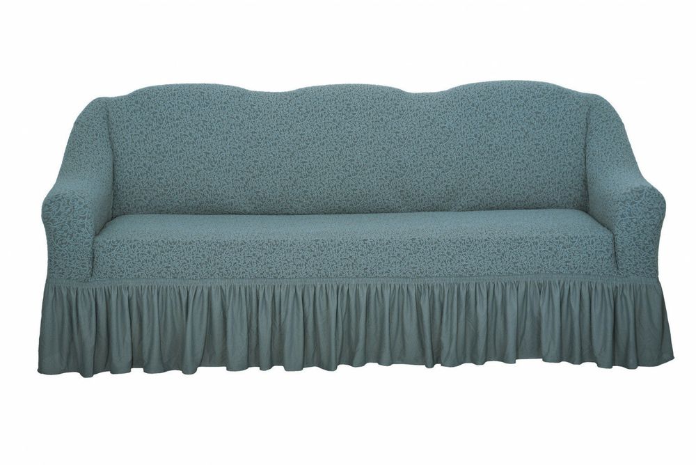 Чехол Жаккард на 3-х местный диван, цвет серый